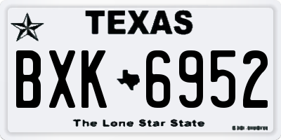 TX license plate BXK6952