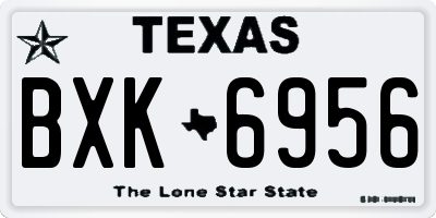 TX license plate BXK6956