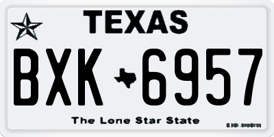 TX license plate BXK6957