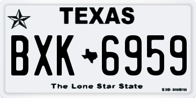 TX license plate BXK6959