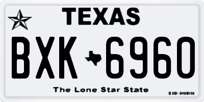 TX license plate BXK6960