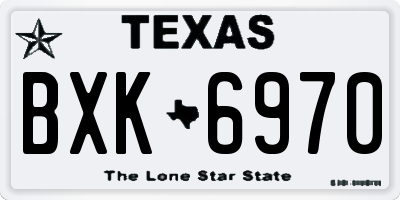 TX license plate BXK6970