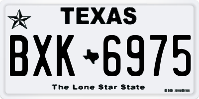 TX license plate BXK6975