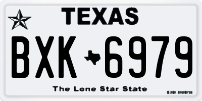 TX license plate BXK6979