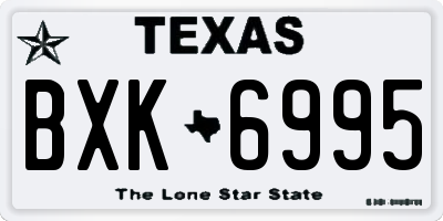 TX license plate BXK6995