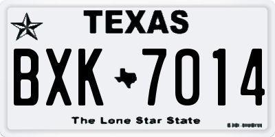 TX license plate BXK7014