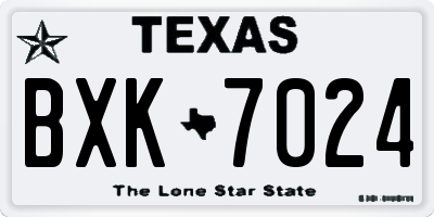 TX license plate BXK7024
