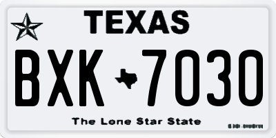 TX license plate BXK7030