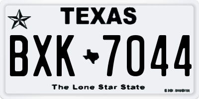 TX license plate BXK7044