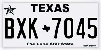 TX license plate BXK7045