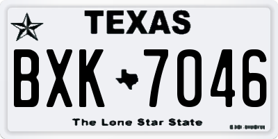 TX license plate BXK7046