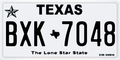 TX license plate BXK7048