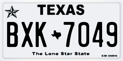 TX license plate BXK7049
