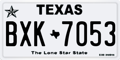 TX license plate BXK7053