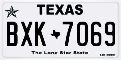 TX license plate BXK7069