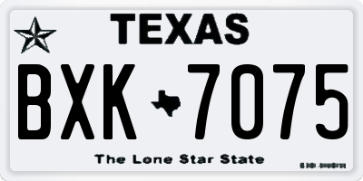 TX license plate BXK7075