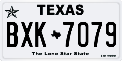 TX license plate BXK7079