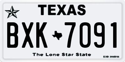 TX license plate BXK7091