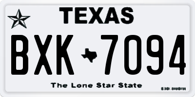 TX license plate BXK7094