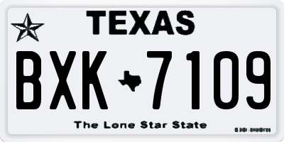TX license plate BXK7109