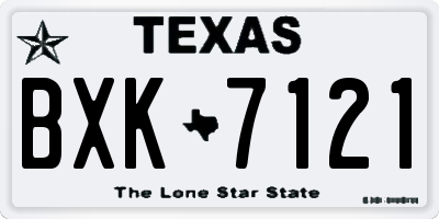 TX license plate BXK7121