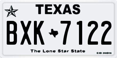 TX license plate BXK7122