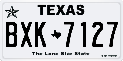TX license plate BXK7127