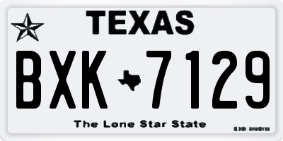 TX license plate BXK7129