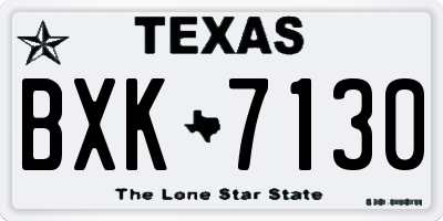 TX license plate BXK7130