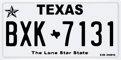 TX license plate BXK7131