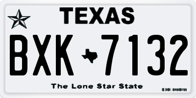 TX license plate BXK7132