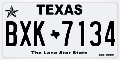 TX license plate BXK7134