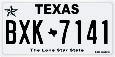 TX license plate BXK7141