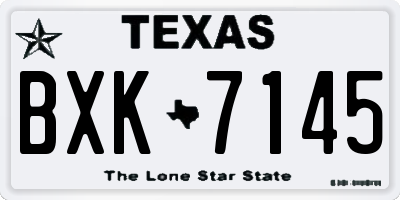TX license plate BXK7145