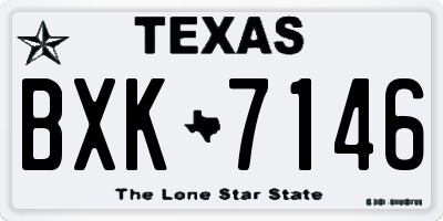 TX license plate BXK7146