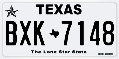 TX license plate BXK7148