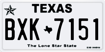 TX license plate BXK7151