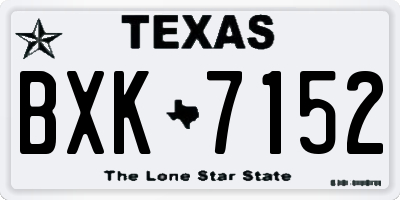 TX license plate BXK7152