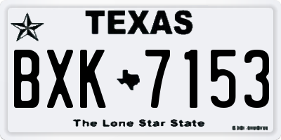 TX license plate BXK7153