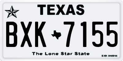 TX license plate BXK7155