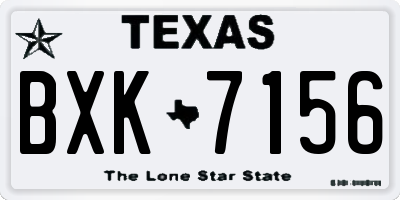 TX license plate BXK7156