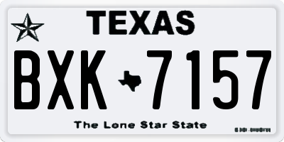 TX license plate BXK7157