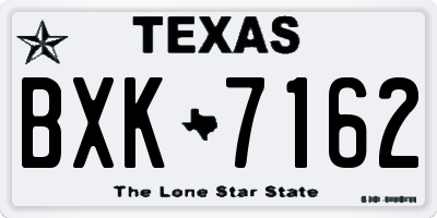 TX license plate BXK7162