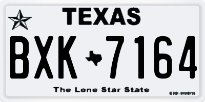 TX license plate BXK7164