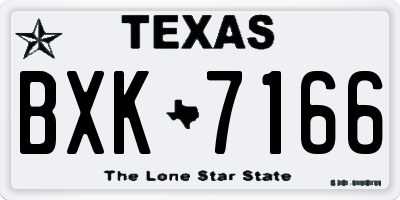 TX license plate BXK7166