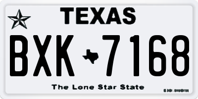 TX license plate BXK7168