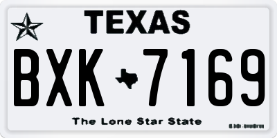 TX license plate BXK7169