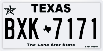 TX license plate BXK7171