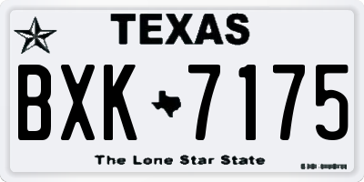 TX license plate BXK7175