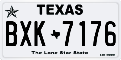 TX license plate BXK7176